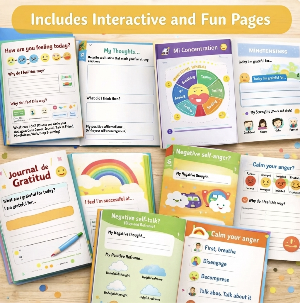 Inside pages of the printable workbooks